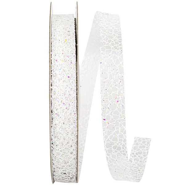 Glitter Web Mesh Ribbon Iridescent Color