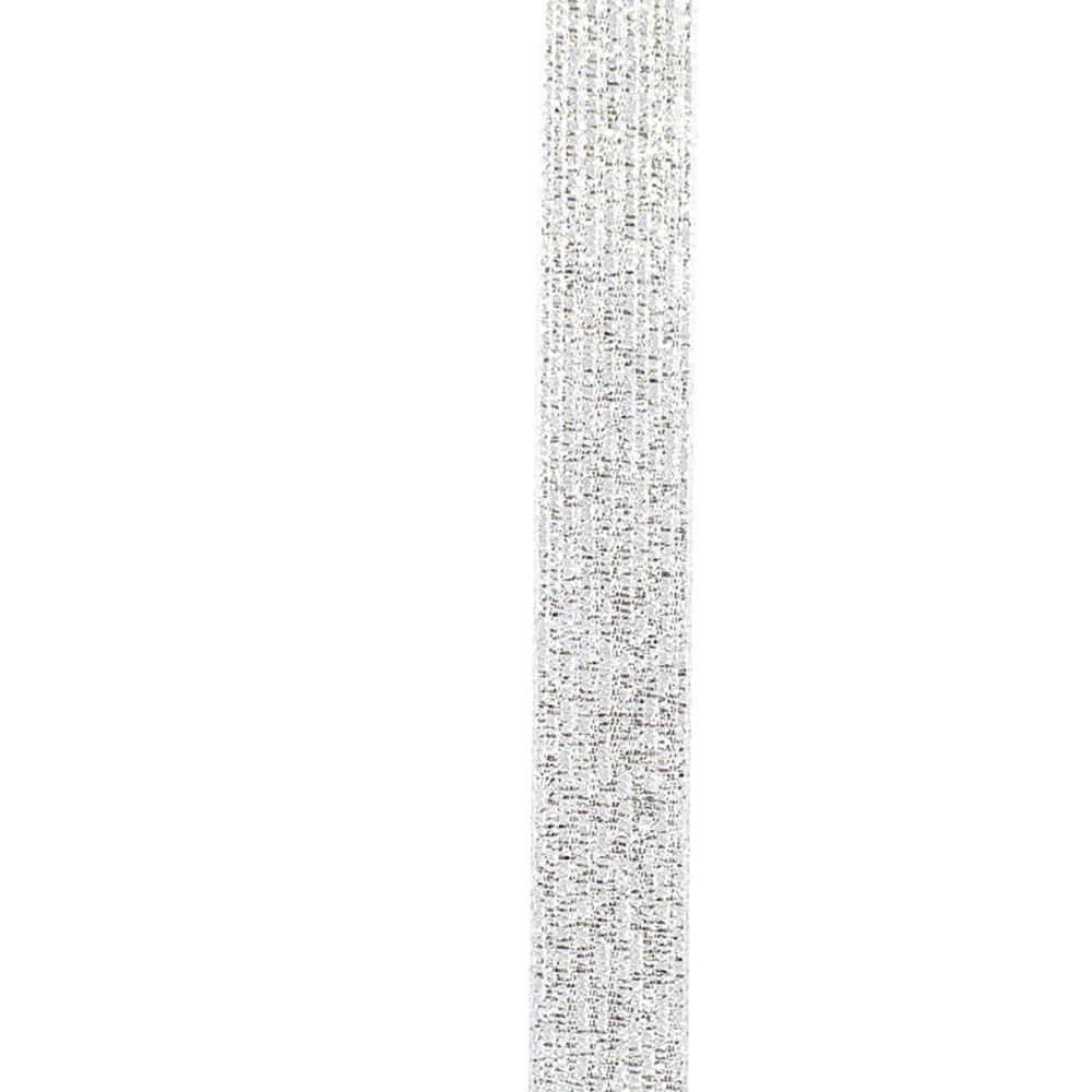 Silver 5/8 Inch Artiste Corsage Metallic Wired Edge Rd Ribbon