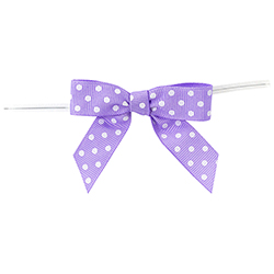 Reliant Ribbon Satin Twist Tie Bows - Purple Haze, 5/8 Inch Small Bows, 100 Pieces, Perfect For Gift Wrapping - View #3