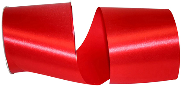 Ribbon - Satin Supreme, Red, 4 Inch, 50 Yards