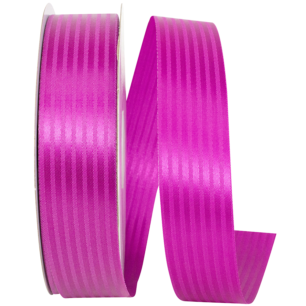 Ribbon - Tux Stripe, Fuchsia, 1-3/8 Inch, 100 Yards