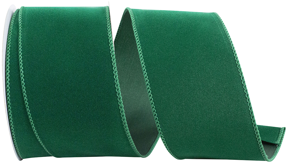 1.5 Wired Velvet Ribbon: Lime Green (10 Yards) [RL1942E9