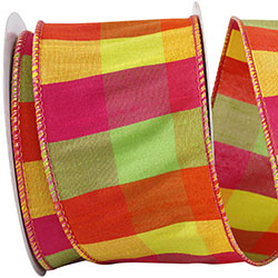 Reliant Ribbon 25733W-058-03J 0.625 in. x 25 yards Elegant Woven Sheer Wired Edge Ribbon, Ora, 1