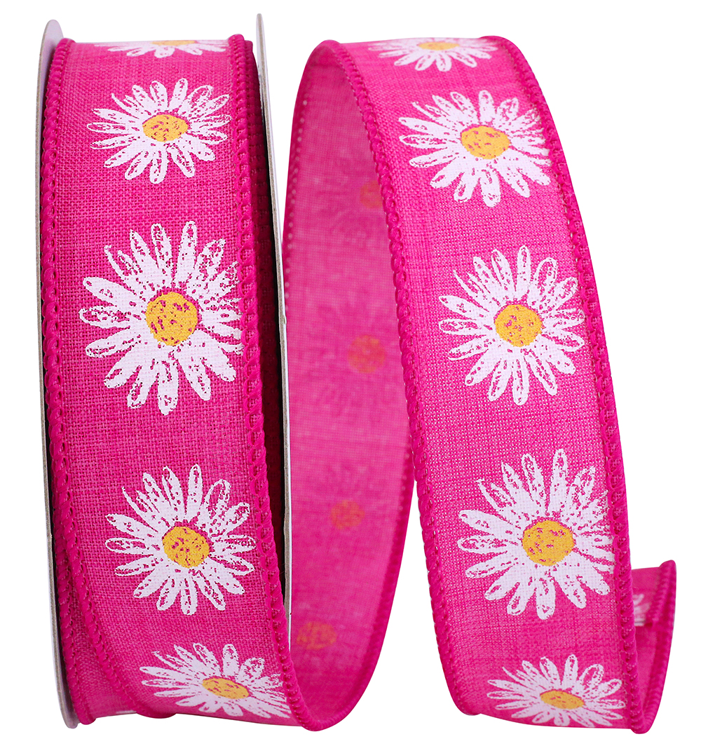 Floral Ribbon, Floral Blooms Ribbon, Spring Ribbon, Flower Wired