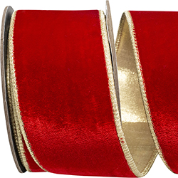 VELVET TOUCH DELUXE METALLIC DUPIONI BACKED WIRED EDGE RIBBON