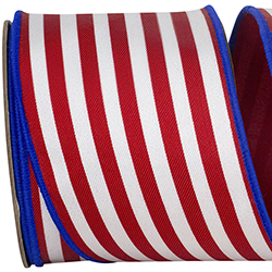 STRIPED TWILL DELUXE DUPIONI BACKED WIRED EDGE RIBBON