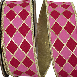 DIAMOND ELITE METALLIC OUTLINE DELUXE WIRED EDGE RIBBON