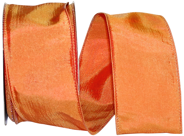 Ribbon - Katy May 2 Wired Edge, Burnt Orange, 2-1/2 Inch, 25 Yards